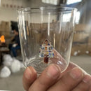 300ml 3d christmas tree wine glass – dining room holiday tumbler