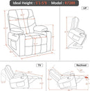 Power Lift Recliner Dark Brown Extended Footrest Chair