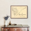 Vintage Map of Galveston County, Texas 1879