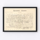 Vintage Map of Gillespie County, Texas 1879