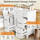 36' Bathroom Vanity with Ceramic Sink, White, Solid Wood Frame, Soft Close Doors, Adjustable Shelves, 3 Drawers ,Including Double-Depth Drawer for Hairdryer Storage(Old sku:SV000003AAW-2)