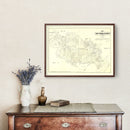 Vintage Map of San Patricio County, Texas 1879