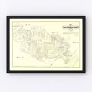 Vintage Map of San Patricio County, Texas 1879