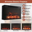 Rustic Fireplace TV Stand For 65 Inch TVs With Storage