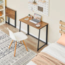 31.5 Inch Folding Computer Desk Space Saving Rustic Walnut