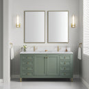 James Martin Chicago 60" Double Bathroom Vanity, Smokey Celadon