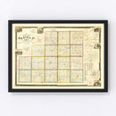 Vintage Map of Medina County, Ohio 1857