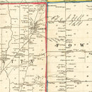 Vintage Map of Trumbull County, Ohio 1856