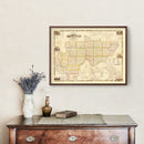 Vintage Map of Washington County, Ohio 1858