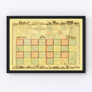 Vintage Map of Eaton County, Michigan 1860