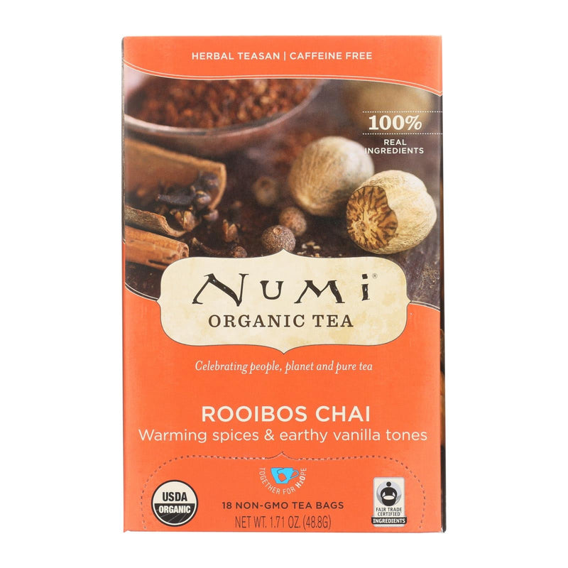 Numi Organic Herbal Tea: Rooibos Chai, 18-Bag Pack