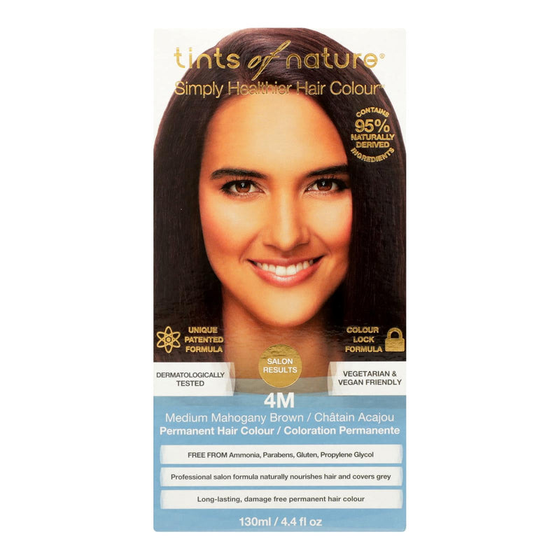 Tints of Nature 4m Medium Mahogany Brown Permanent Hair Color - 4.4 fl oz