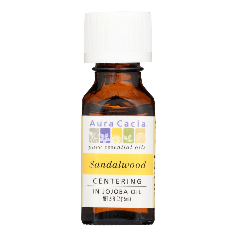 Aura Cacia Sandalwood Essential Oil, Relaxing and Calming, 0.5 Fl Oz