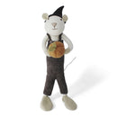 Fall and Halloween Figurine - Mouse with Pumpkin (White) - Extra Large