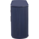 Vertical Striped Door Storage Cabinet with Metal Handles, Adjustable, Suitable for Study, Entryway and Living Room