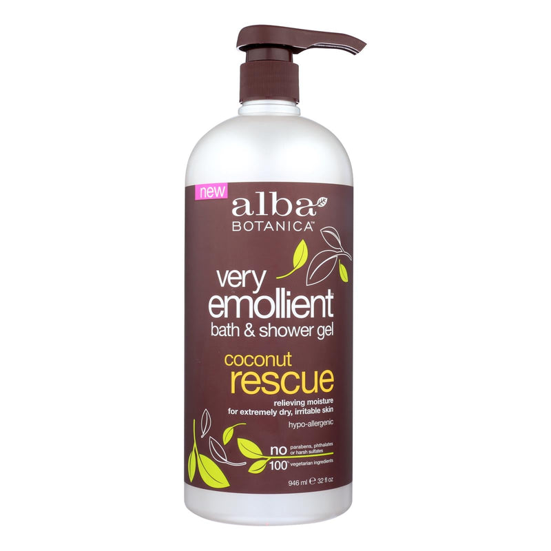 Alba Botanica Coconut Rescue Nourishing Bath & Shower Gel (32 Fl Oz)