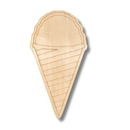 Unfinished Wood Etched Snow Cone Shape | Paint By Line Crafts | up to 30" DIY