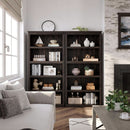 Farmhouse Cherry Bookcase 71 Inch Tall Sturdy Open Shelving