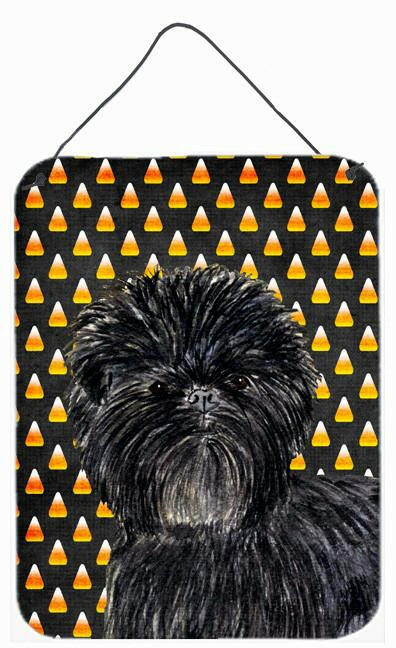 Affenpinscher Candy Corn Halloween Portrait Wall or Door Hanging Prints