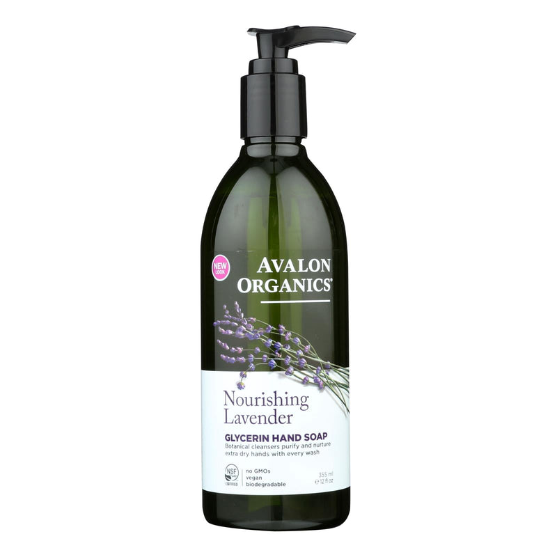 Avalon Organics Glycerin Liquid Hand Soap Lavender - 12 Fl Oz - Pack of 2