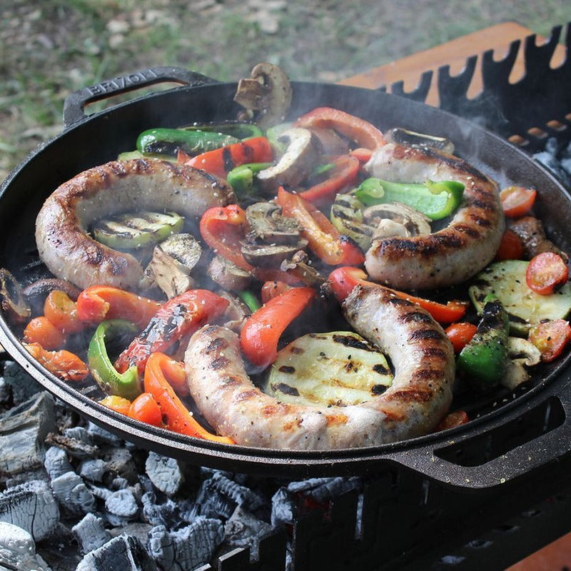 12,68 quart Asian Kazan Combo Cooker with a Frying Pan Lid and Grill  Dutch Oven