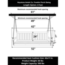 Keystone Amish Co. 5 Foot Franklin Porch Swing, Black