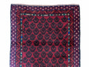 2' 8" X 4' 6" Vintage Handmade Tribal Wool Rug Balouchi Rug Afghan Rug Red Blue