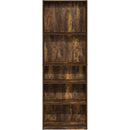 Amber Pine Adjustable 5-Tier Bookcase With Durable Shelves