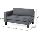 Comfy 3-Seat Sofa with Wooden Legs, Modern Style for Living Room and Study