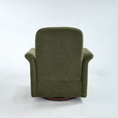 Swivel Accent Chair Modern Barrel Armchair with Wood Base for Bedroom Reading Waiting Living Room