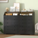 Tall Black Dresser With Customizable RGB Illumination
