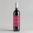 30th Birthday Wine Label