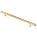 Lew's Square Bar Cabinet Knobs and Handles in Brushed Brass