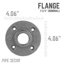 1 1/4 in. Black Floor Flange