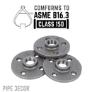 1/2 in. Black Floor Flange