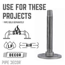 1 in. Black Floor Flange