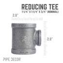 1 1/4 in. x 1 1/4 in. x 3/4 in. Black Reducing Tee