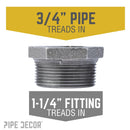 1 1/4 in. x 3/4 in. Black Bushing