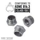 1 in. x 3/4 in. Black Bushing