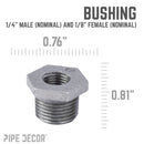 1/4 in. x 1/8 in. Black Bushing