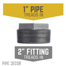 2 in. x 1 in. Black Bushing