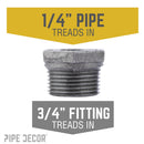 3/4 in. x 1/4 in. Black Bushing