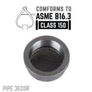 1 1/2 in. Black Cap