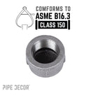 1 in. Black Cap