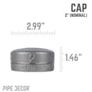 2 in. Black Cap