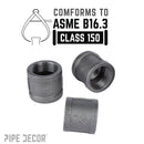 1 1/2 in. Black Coupling