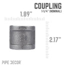 1 1/4 in. Black Coupling