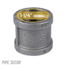 1 1/4 in. Black Coupling