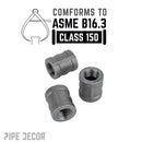 1/2 in. Black Coupling