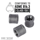 3/4 in. Black Coupling